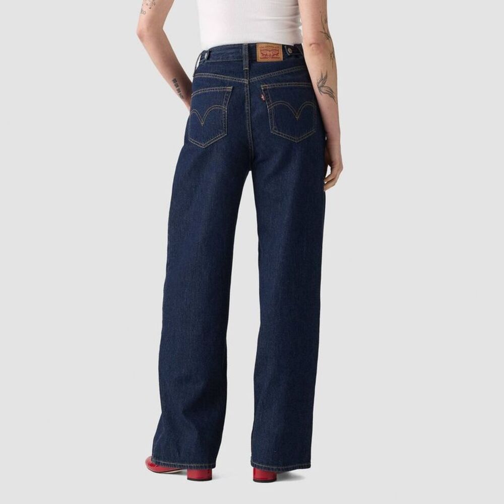 Levi's Women's Wide Leg Jeans in Dark Indigo with Contrast Stitching - Picture 3 of 3